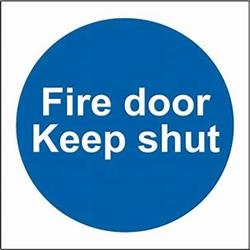 76mm Fire Door Keep Shut Sign SAA (2pk)